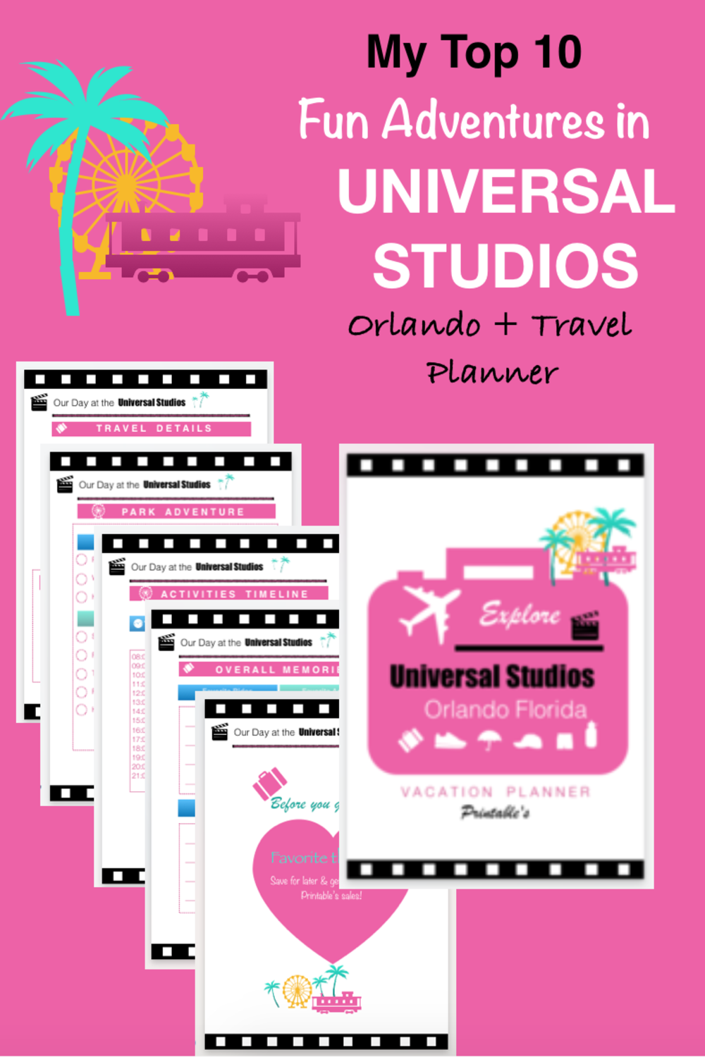 printable universal studios surprise trip tickets vacation etsy